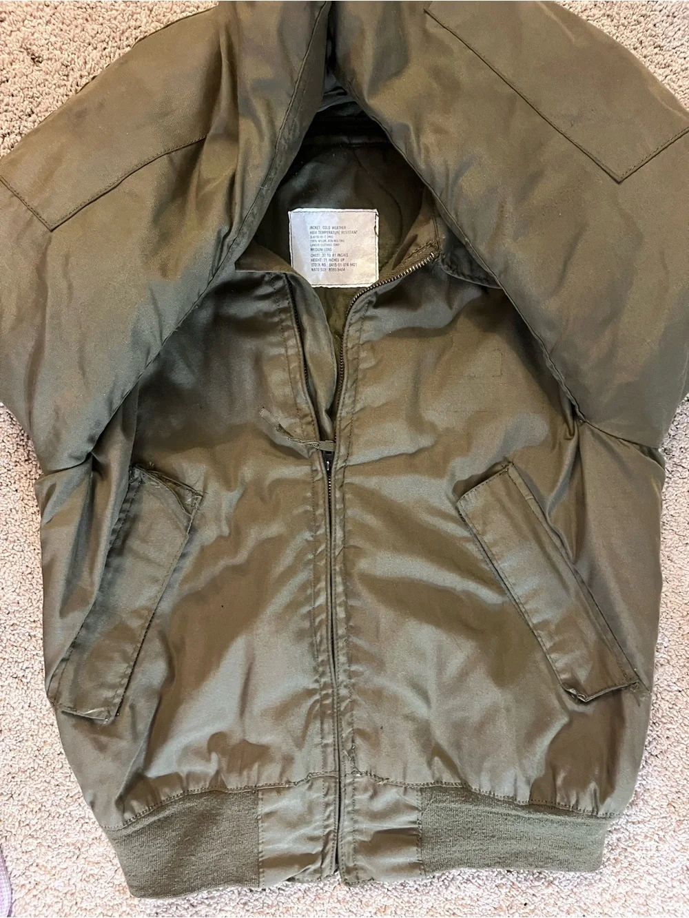 Men's Olive Green Bomber Jacket - Classic Military Style